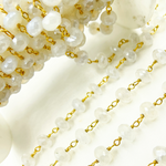 Load image into Gallery viewer, Coated Chaceldony Gold Plated Wire Chain.