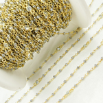 Load image into Gallery viewer, Coated Gray Moonstone & C.Z Wire Chain. CMS59