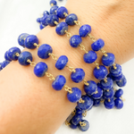 Load image into Gallery viewer, Lapis Lazuli Gold Plated Wire Chain. LAP10
