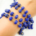 Load image into Gallery viewer, Lapis Lazuli Gold Plated Wire Chain. LAP10