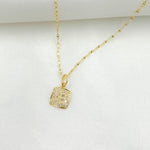 Load image into Gallery viewer, GDP368. 14K Solid Gold with Diamond Square Charm
