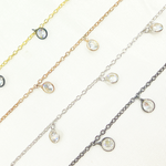 Load image into Gallery viewer, Cubic Zirconia Round 4mm Shape Dangle Chain. CZ8