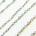 Load image into Gallery viewer, Multi Sapphire Oxidized Wire Chain. MSA18