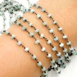 Load image into Gallery viewer, Larimar Oxidized Wire Chain.