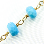Load image into Gallery viewer, Turquoise Gold Plated Wire Chain. TRQ38
