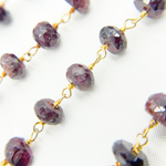 Load image into Gallery viewer, Garnet Gold Plated Wire Chain. GAR14
