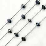 Load image into Gallery viewer, Coated Black Spinel Oxidized Wire Chain. CBS23