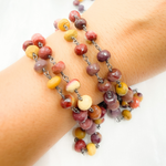 Load image into Gallery viewer, Mookaite Oxidized 925 Sterling Silver Wire Chain. MOK1