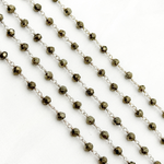 Load image into Gallery viewer, Pyrite 925 Sterling Silver Wire Chain. SPY1