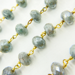 Load image into Gallery viewer, Coated Quartz Gold Plated Wire Chain. CQU33