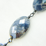 Load image into Gallery viewer, Coated Labradorite Oval Shape Oxidized Wire Chain. CLB51