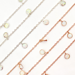 Load image into Gallery viewer, Created White Opal Round Shape Dangle Chain. CWO8