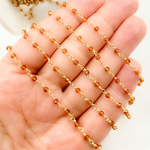 Load image into Gallery viewer, Hessonite Oxidized 925 Sterling Silver Wire Chains