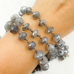 Load image into Gallery viewer, Coated Moonstone Wire Wrap Chain. CMS43