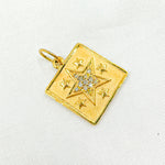 Load image into Gallery viewer, 14K Solid Gold Diamonds Star Charm. GDP43