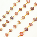 Load image into Gallery viewer, Chocolate Moonstone Gold Plated Wire Chain. MS58