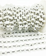 Load image into Gallery viewer, White Moonstone Oxidized Wire Chain. WMS24