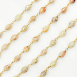 Load image into Gallery viewer, Silverite Tear Drop Shape Gold Plated Wire Chain. SIL1
