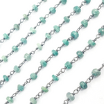 Load image into Gallery viewer, Dyed Emerald Oxidized Wire Chain. DYE1