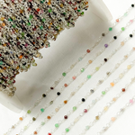 Load image into Gallery viewer, Buy Gemstone White Sterling Silver Wire Chain