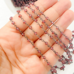 Load image into Gallery viewer, Garnet Oxidized Wire Chain. GAR1