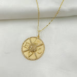 Load image into Gallery viewer, GDP506. 14k Solid Gold Diamond Medallion Love Charm