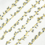 Load image into Gallery viewer, Hematite Cluster Dangle Gold Plated Wire Chain. HEM5