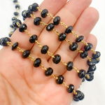 Load image into Gallery viewer, Black Spinel Gold Plated Wire Chain. BSP5