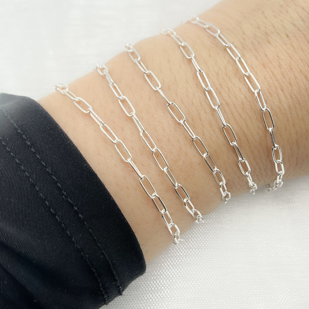 925 Sterling Silver Paperclip Chain. 2505SS