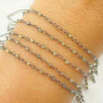 Load image into Gallery viewer, Multi Sapphire Oxidized Wire Chain.