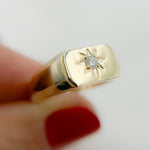 Load image into Gallery viewer, 14k Solid Gold Diamond Ring.