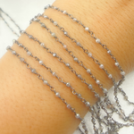 Load image into Gallery viewer, Coated Multi Moonstone Oxidized Wire Chain.