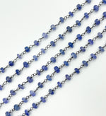 Load image into Gallery viewer, Organic Shape Tanzanite Wire Wrapped Chain. TAN4
