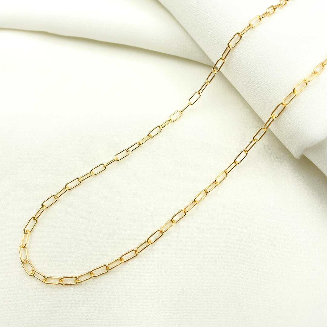 14k Gold Filled Round Paperclip Finished Necklace. 2505Necklace