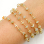 Load image into Gallery viewer, Ethiopian Opal Gold Plated 925 Sterling Silver Wire Chain.