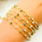 Load image into Gallery viewer, Cats Eye Wire Wrap Chain.