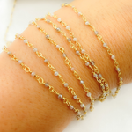 Load image into Gallery viewer, CMS56. Coated Multi Moonstone Wire Wrap Chain