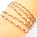 Load image into Gallery viewer, Rhodochrosite Wire Wrap Chain. RHD1