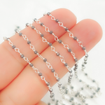 Load image into Gallery viewer, Hematite 925 Sterling Silver Wire Wrap Chain. HEM2