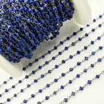 Load image into Gallery viewer, Lapis Lazuli Oxidized Wire Chain. LAP2