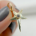 Load image into Gallery viewer, KG269. 14k Solid Gold Star Diamond Charm