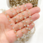 Load image into Gallery viewer, Natural Brown Zircon Gold Plated Wire Chain. NZ5