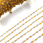 Load image into Gallery viewer, Carnelian Black Rhodium 925 Sterling Silver Wire Chain. CAR3