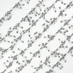 Load image into Gallery viewer, White Topaz Cluster Dangle Oxidized Wire Chain. TOP12