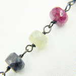 Load image into Gallery viewer, Multi Sapphire Oxidized Wire Chain. MSA24