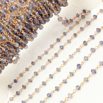 Load image into Gallery viewer, Iolite Rose Gold Plated Wire Chain. IOL4
