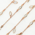 Load image into Gallery viewer, Cubic Zirconia Marquise Shape Dangle & Connected Wire Chain.