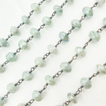 Load image into Gallery viewer, Coated Quartz Round Shape Oxidized Wire Chain. CQU4