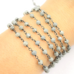 Load image into Gallery viewer, Coated Gray Quartz Wire Chains