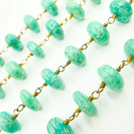 Load image into Gallery viewer, Amazonite Gold Plated Wire Chain. AMZ15

